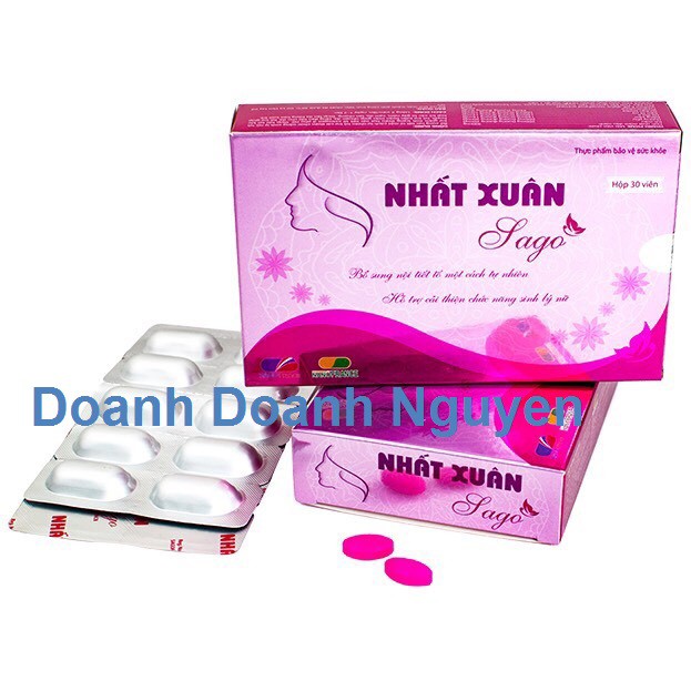 NHẤT XUÂN SAGO - Bổ sung nội tiết tố, hỗ trợ cải thiện chức năng sinh lý nữ ( Hộp 30 Viên)