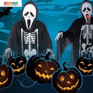 ( Hot Halloween) Bộ hóa trang Halloween hình khung xương kèm mặt nạ.