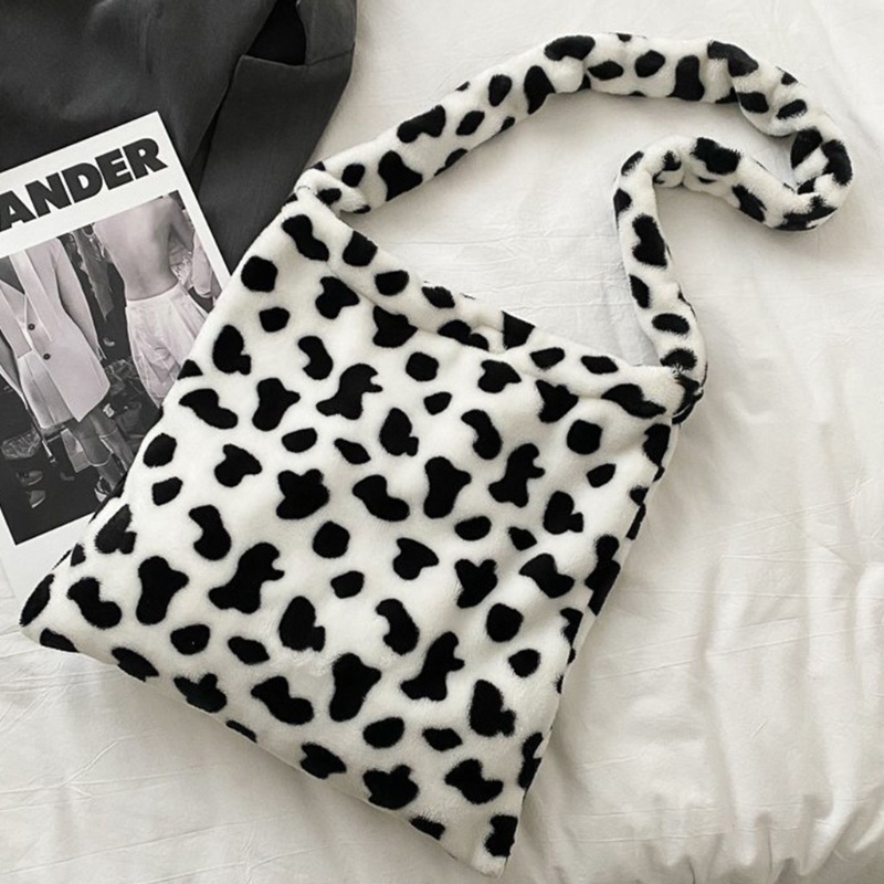 Túi xách đeo vai vải lông hợp xu hướng thời trang dành cho nữ