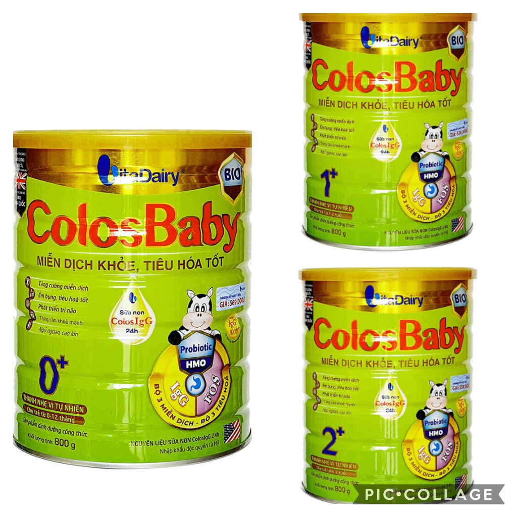 [Mã 267FMCGSALE giảm 8% đơn 500K] Sữa Non ColosBaBy 800g Số 0-1-2 Mẫu Mới Date 2023