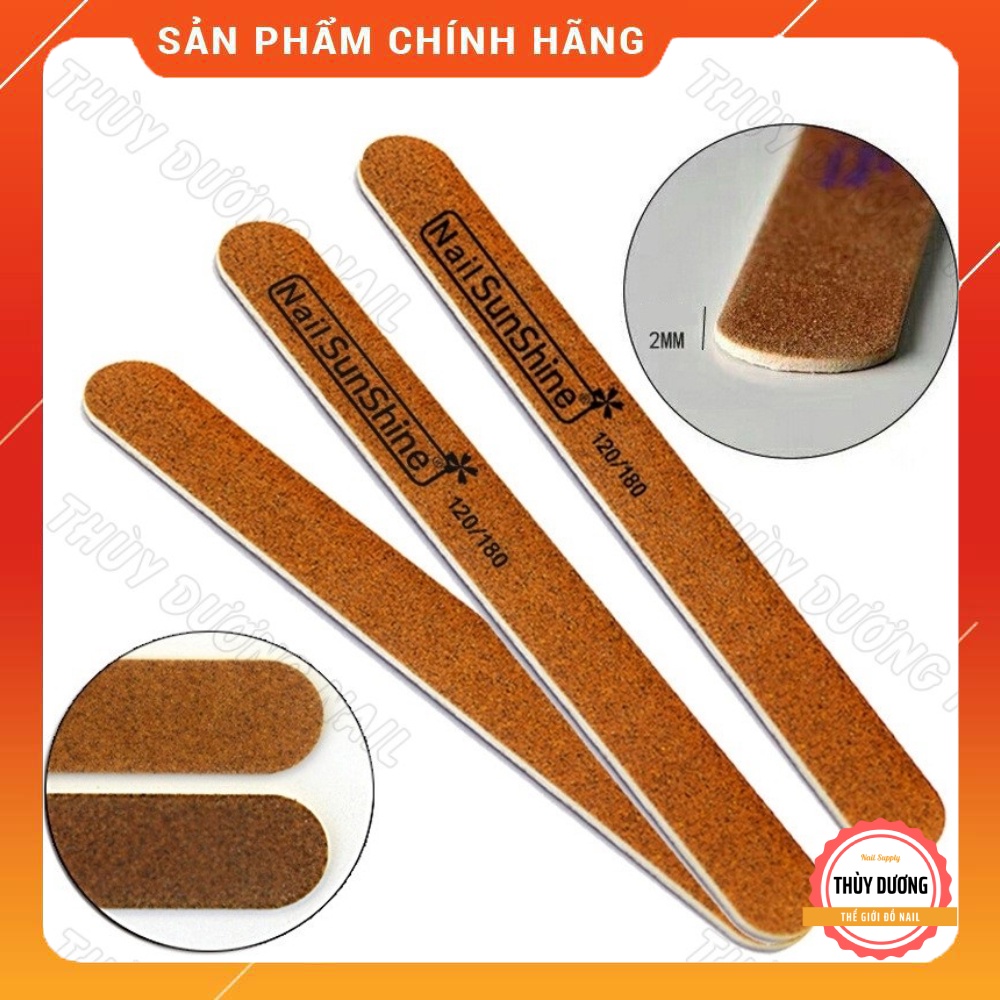 Dũa Móng Dạng Thanh Loại Mỏng Sunshine, 2 Mặt Nhám Chuyên Dùng Làm Nail (Mỏng 2Mm)