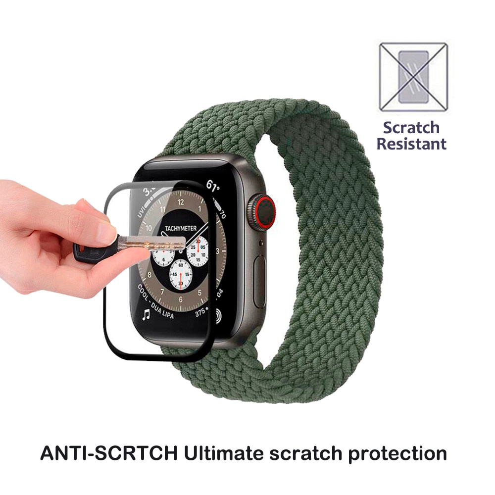 1 Kính Cường Lực 3D Bảo Vệ Màn Hình Cho Đồng Hồ Thông Minh Apple Watch Series 7 6 SE 5 4 40mm 44mm 41mm 45mm