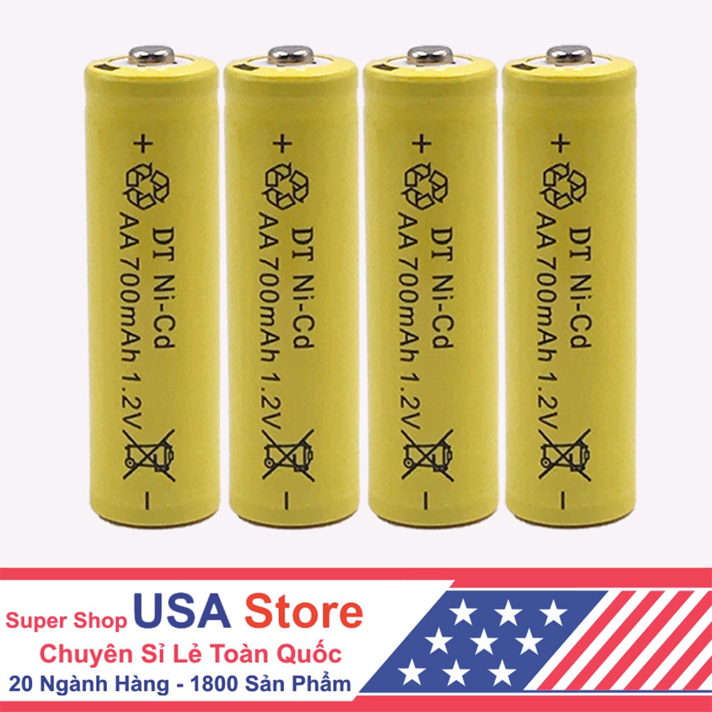 Viên Pin Có Thể Sạc Loại To AA 700mAh Vàng Chuyên Dùng Đồ Chơi Đèn Pin