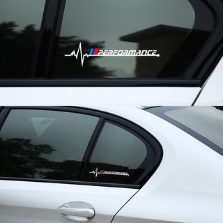 2 chiếc xe phản quang bên cửa sổ m hiệu suất miếng dán kính chắn gió decal cho tất cả xe bmw e46 e39 e90 f30 e53 e34 x5 x6