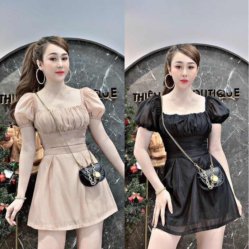 885k đầm tơ nhún ngực live