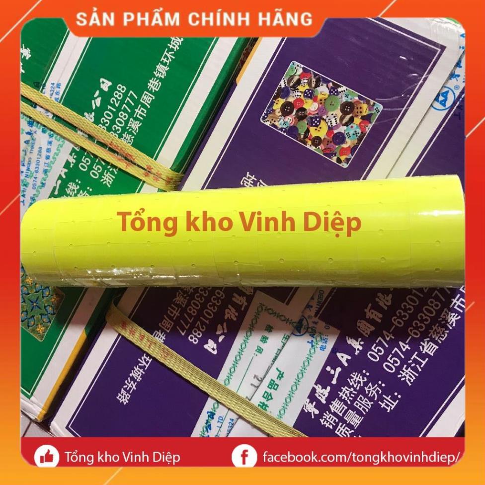 01 cuộn giấy ghi dán giá tiền, băng dính dán giá đủ màu - Hàng loại 1
