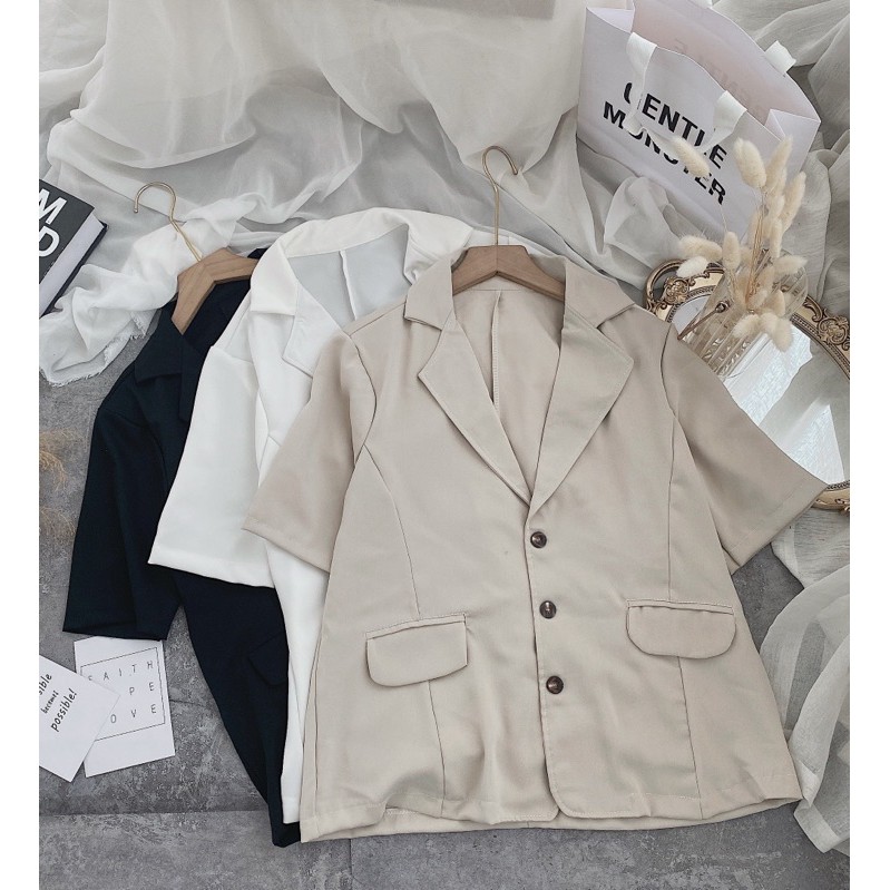 Áo khoác blazer tay ngắn 3 màu | BigBuy360 - bigbuy360.vn