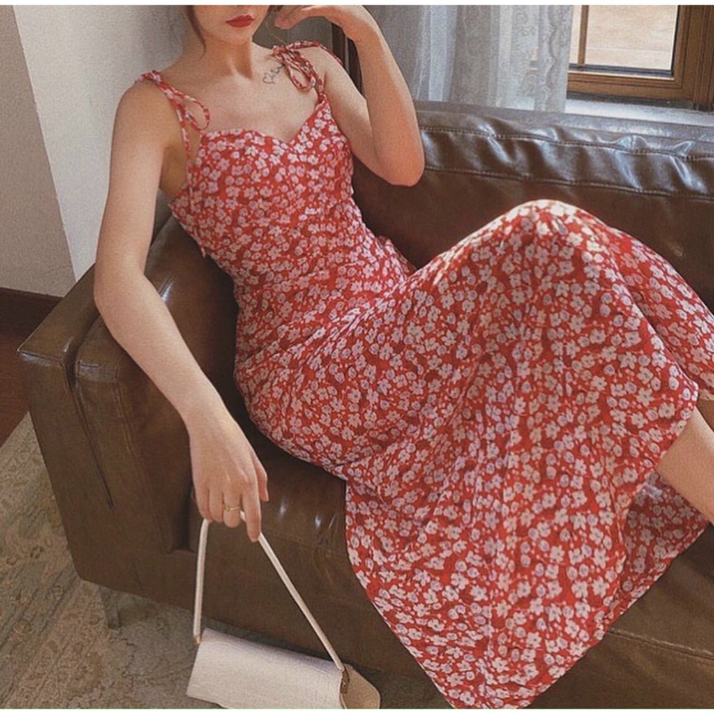 Đầm xòe hoa mùa hè, đầm đẹp cho phái nữ, hàng bán shop chuẩn đẹp, phom dưới 52kg tùy chiều cao | BigBuy360 - bigbuy360.vn