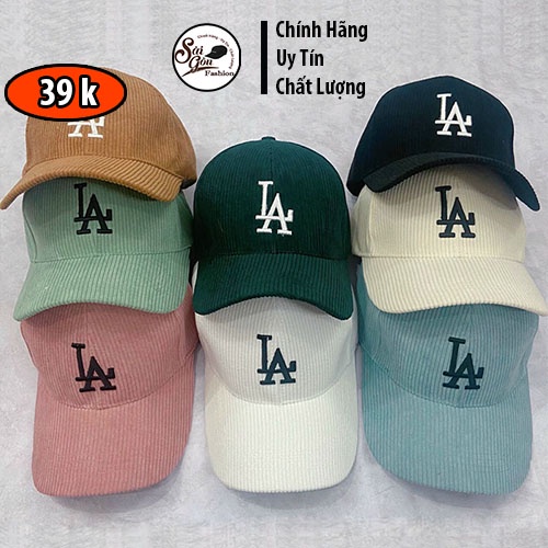 Mũ Lưỡi Trai Thêu Chữ La | Nón Kết Chất Nhung Tăm Phong Cách Hàn Quốc Uniex Nam Nữ Sg131