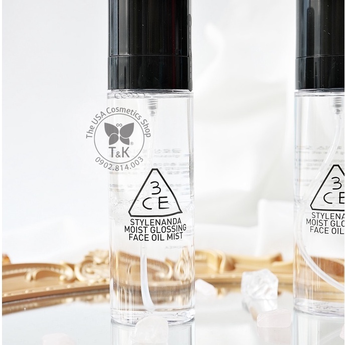 🧡XỊT KHOÁNG KIỀM DẦU 3CE MOIST GLOSSING FACE OIL MIST | BigBuy360 - bigbuy360.vn
