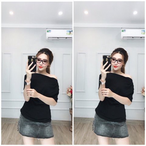 Áo Lệch Vai Thun Bozip Cao Cấp ÁO THUN LÊCH VAI CAO CẤP
