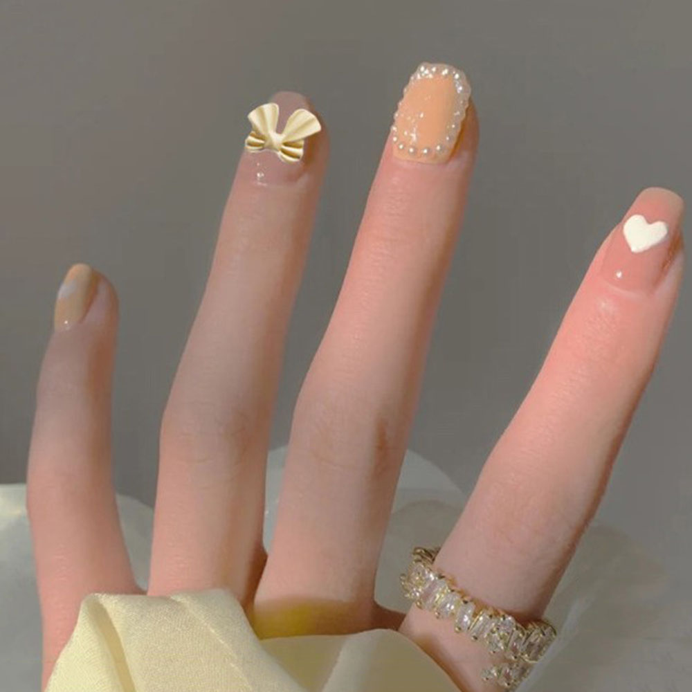 [Hàng mới về] Set 10 phụ kiện nơ đính móng tay trang trí nghệ thuật xinh xắn