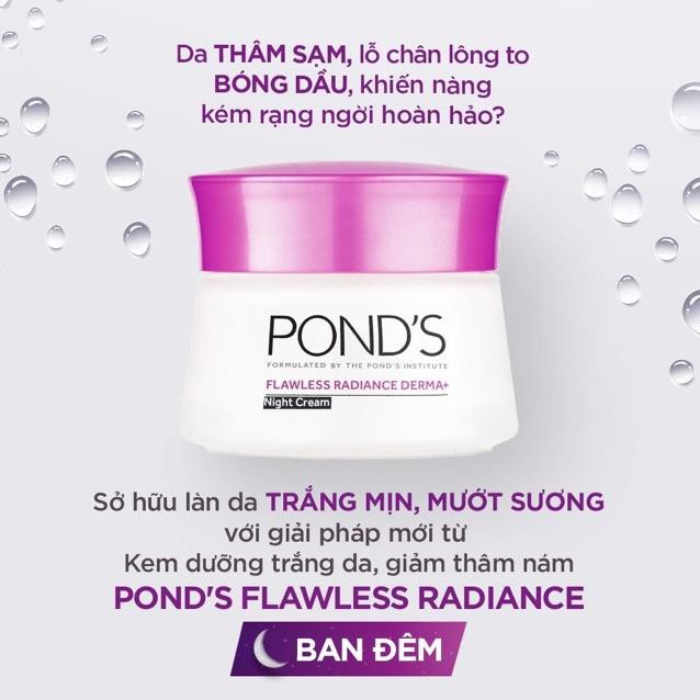 Combo kem dưỡng trắng da cao cấp ponds 50g ngày và đêm không tì vết