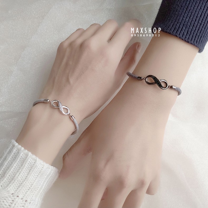 Vòng đôi vô cực COUPLE IN LOVE cặp nam nữ freesize HÀNG MỚI VỀ