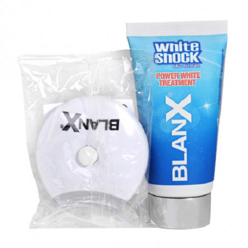Kem đánh răng trắng sáng và bảo vệ Blanx White Shock (50ml) + Đèn Led