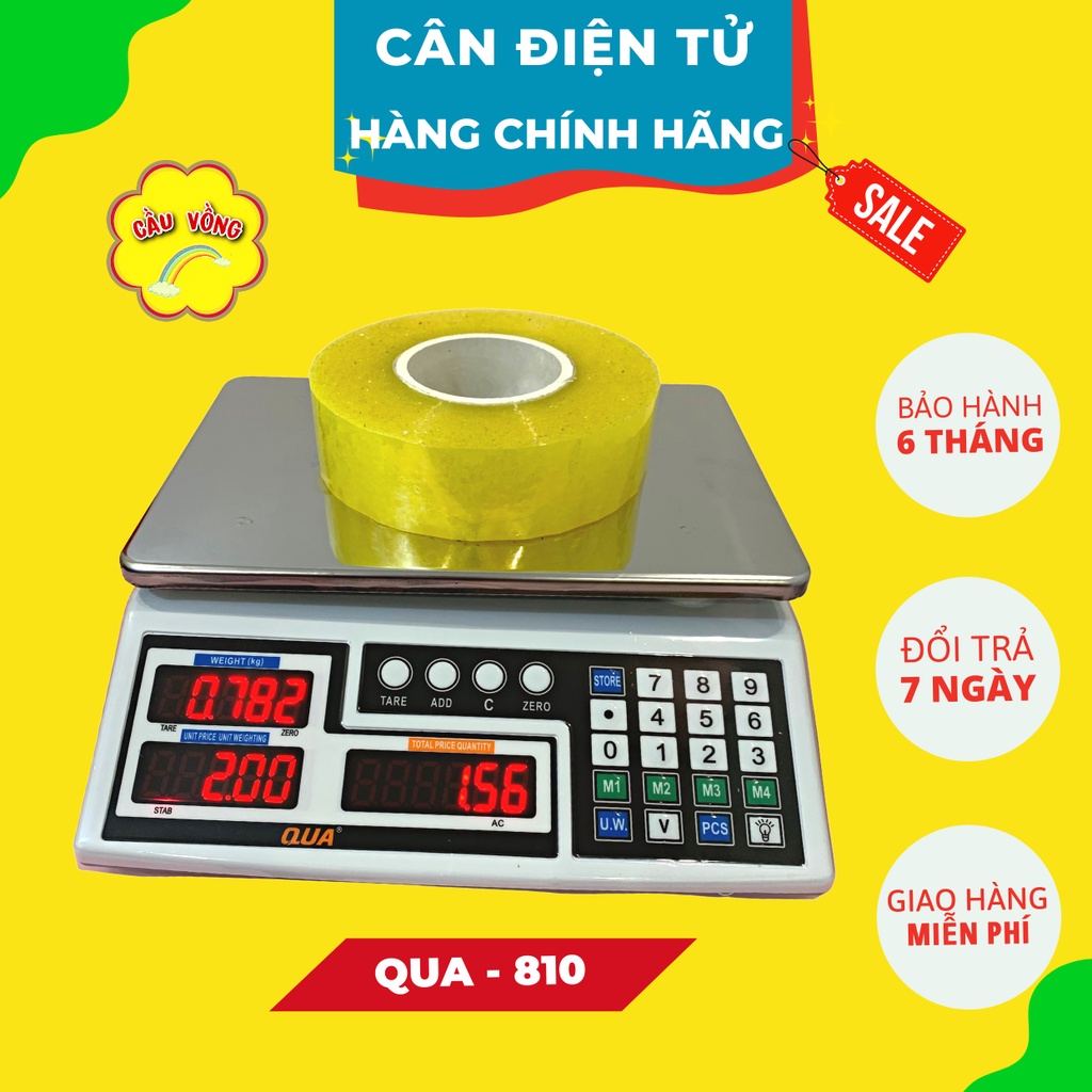 Cân điện tử tính tiền 30kg/40kg, cân tính tiền bán hàng chuẩn xác, 2 màn hình LED hiển thị, Bảo hành 12 tháng