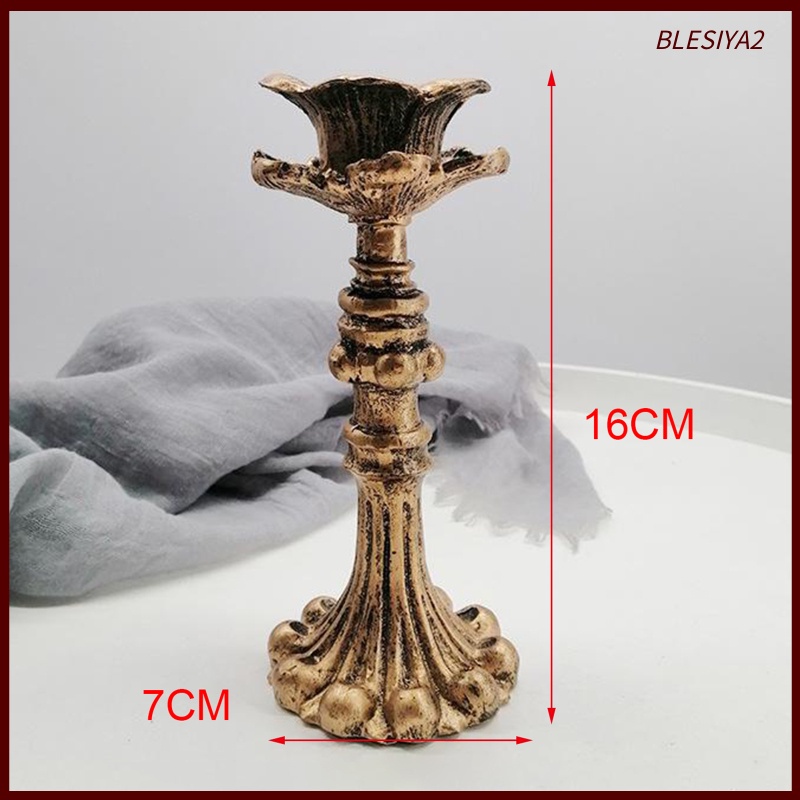 Rustic Shabby Chic Pillar Candle Holder Candlestick for Church 8x8x8.5cm