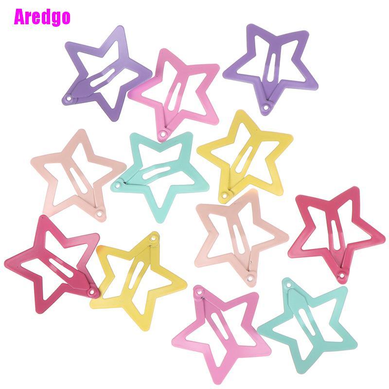 [Hàng mới về] Set 6 kẹp tóc kim loại hình ngôi sao dễ thương cho bé gái
