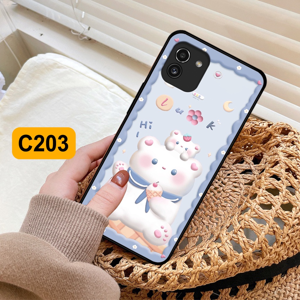 Ốp lưng Samsung A03 - Samsung A03 Core in hình caro gấu thỏ dễ thương