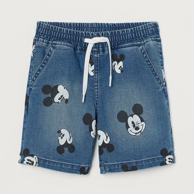 Quần bò Jean HM bé trai hình in nổi mickey dễ thương