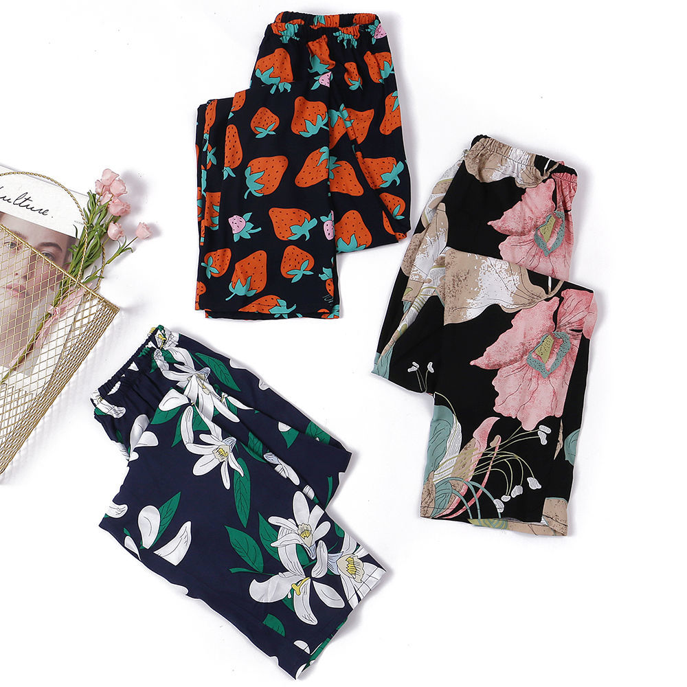 Quần Ngủ cotton Lụa Chống Muỗi Dáng Rộng Dành Cho Nữ
