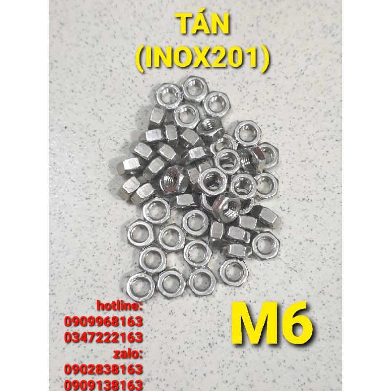 Tán-Đai ốc (inox 201) M4-M18