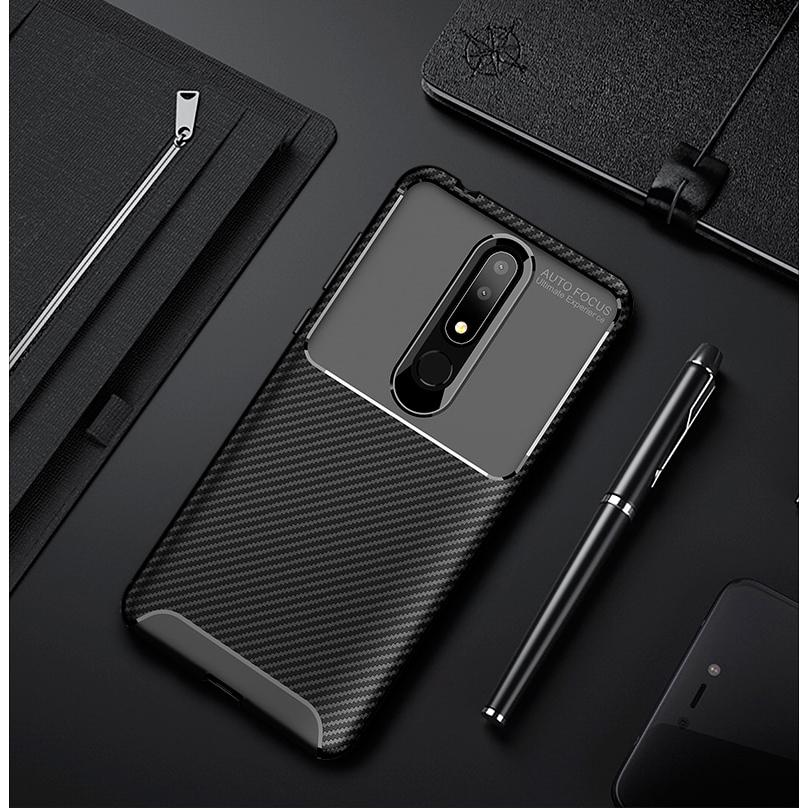 Nokia 3.1 Plus Cover carbon fiber Shockproof soft tpu silicone Back Cover TA-1118 TA-1104 Case