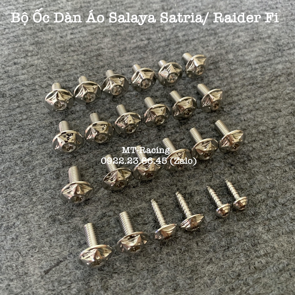 Full Ốc Áo Salaya Cho Satria, Raider Fi Chuẩn Inox304 Có Bảo Hành