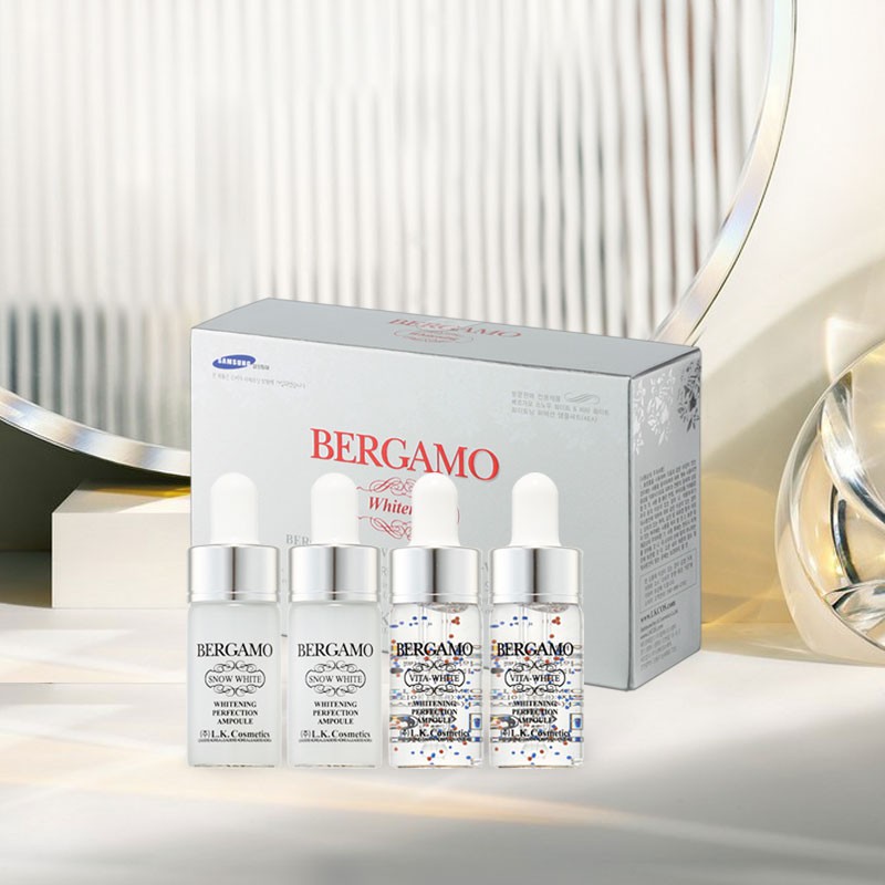 Bộ 4 Lọ Tinh Chất Bergamo Luxury Whitening Ampoule 13ml Làm Trắng Da Hiệu Quả