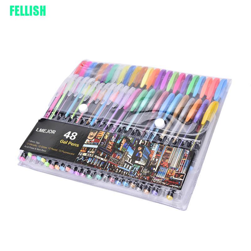 Set 48 Ruột Bút Mực Dạ Quang Nhiều Màu Sắc Tiện Dụng