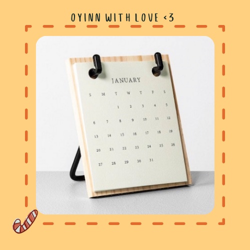 OYINN| Lịch thiết kế 2022 ~ Lịch gỗ để bàn mini trang trí phòng