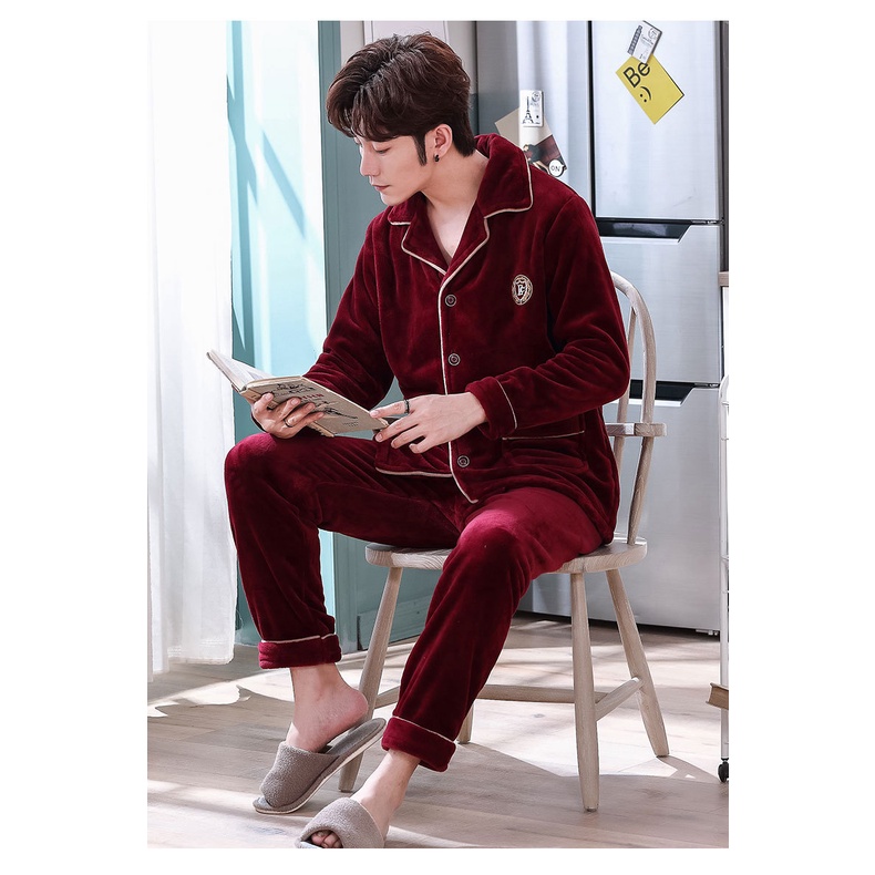 NG9392 - Bộ pyjama nam nhung mềm mại cao cấp dày ấm mặc mùa đông hàng nhập -Thời Trang Dương