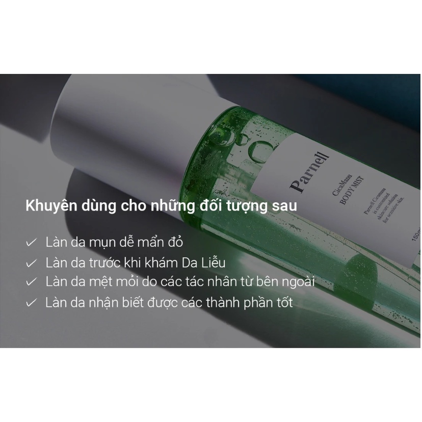 Parnell Xịt khoáng giảm mụn cơ thể Cicamanu 150ml