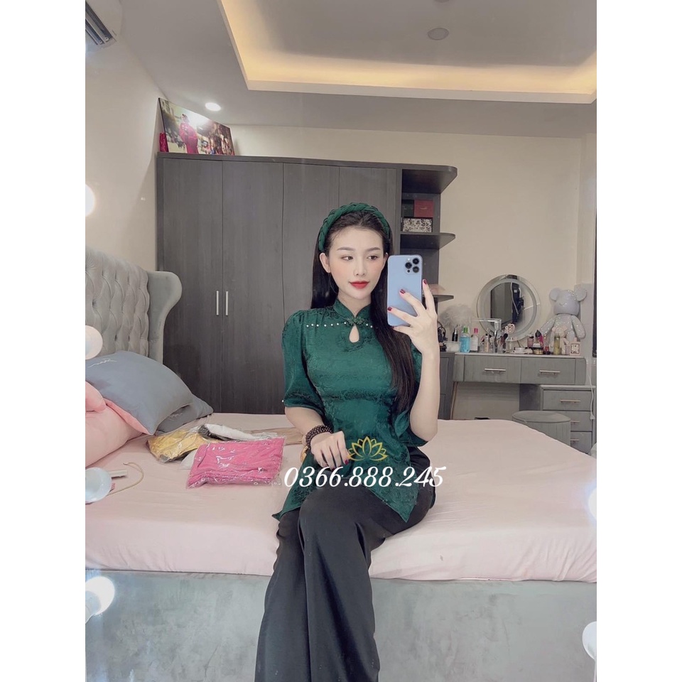 ĐỒ LAM NỮ ĐI CHÙA VẢI GẤM CAO CẤP G2