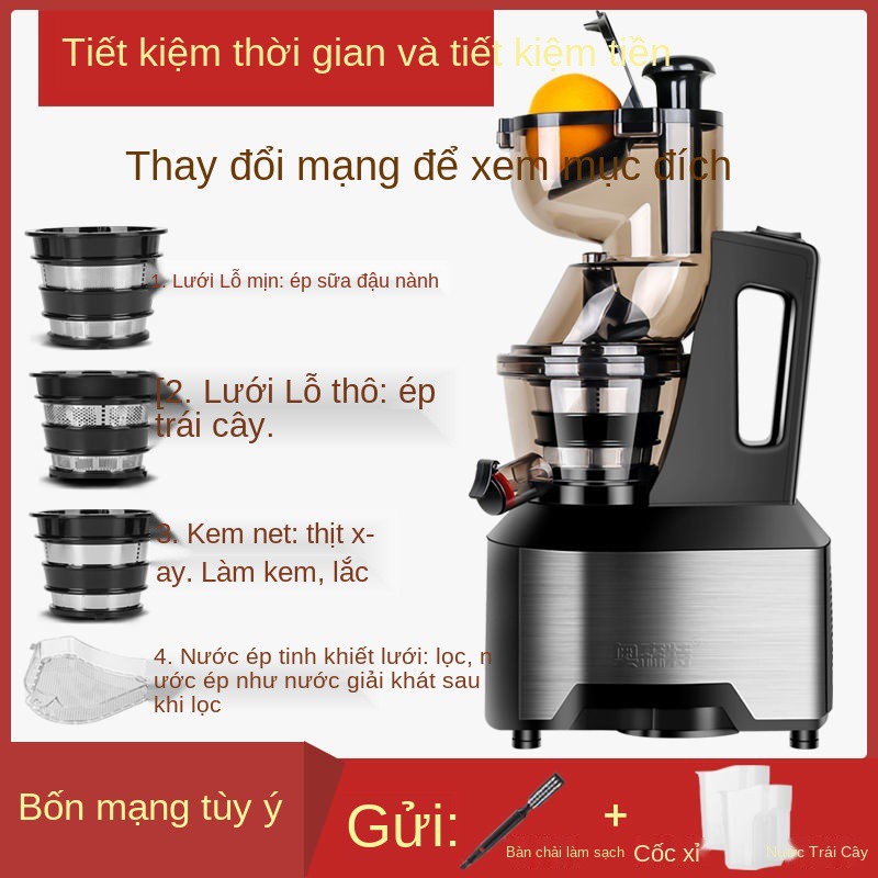 Máy ép trái cây tách xỉ gia dụngMáy nước cỡ lớn bằng thép không gỉ đa chức năng và làm rau câu sữa đậu nành kem