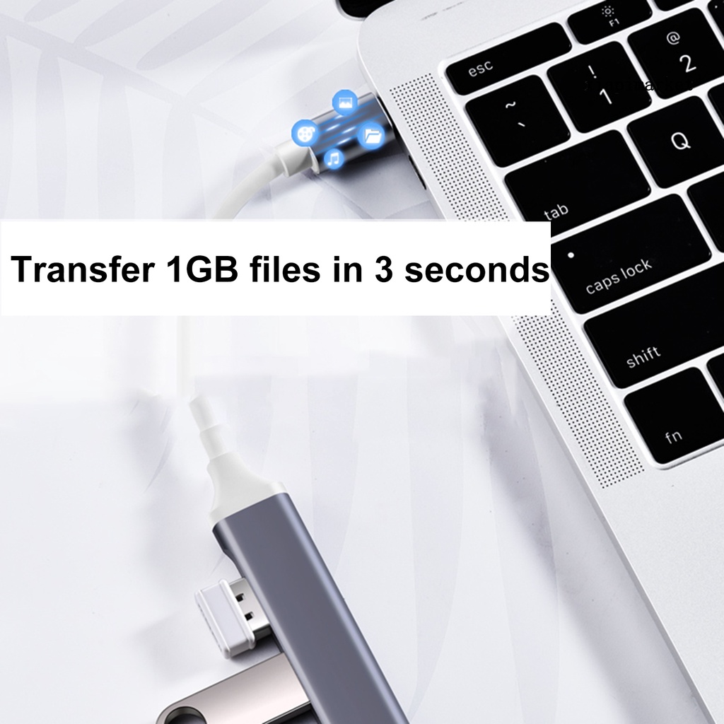 LOP_4 Port Type-C/USB Hub Splitter Adapter OTG Computer Accessories for Mouse Keyboard U Disk