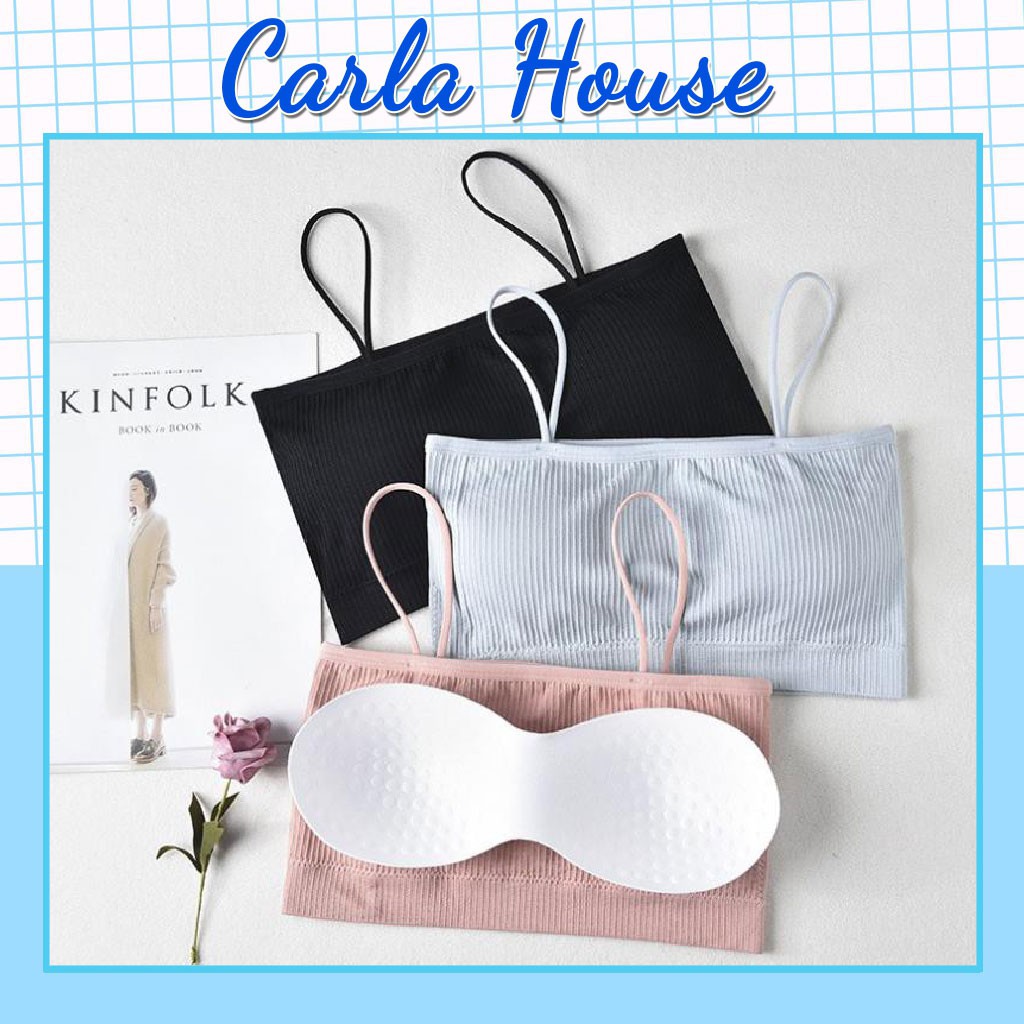 [Che Tên] Áo Bra Cotton CARLA 2 Dây Gợi Cảm Trẻ Trung BR02