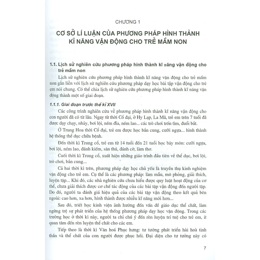 Sách - Phương Pháp Hình Thành Kĩ Năng Vận Động Cho Trẻ Mầm Non
