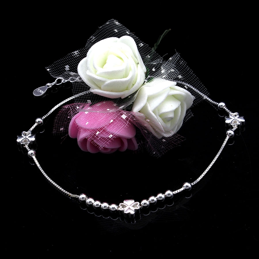 [Mã FARSBR151 giảm 100% đơn 0đ] Lắc Chân Nữ BẠC HIỂU MINH LC202 Cỏ 4 Lá Bạc Ý | BigBuy360 - bigbuy360.vn