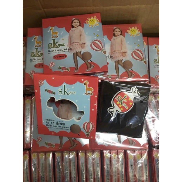 Quần tất 3d SK cho bé 3-9t