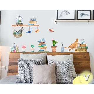Decal dán tường Mèo con leo trèo