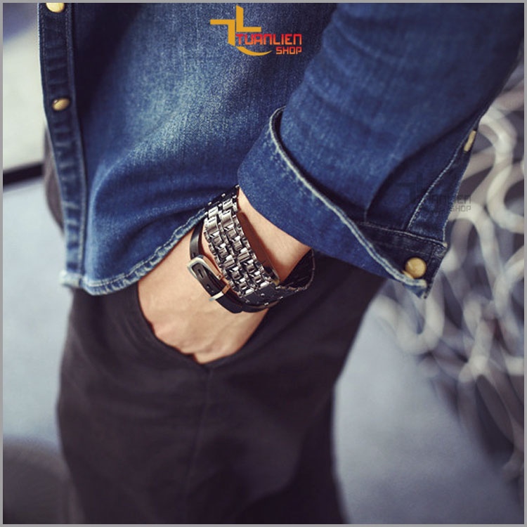 Đồng hồ điện tử màn hình led nam nữ dây thép kiểu dáng vòng tay sành điệu - TUANLIENSHOP