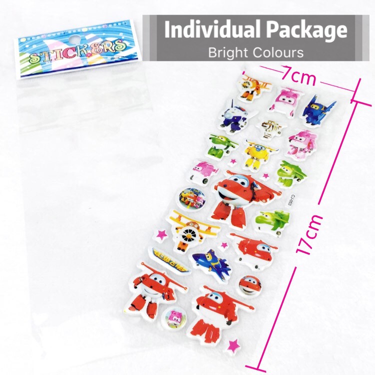 Set 10 sticker bong bóng 3D họa tiết hoạt hình ngựa pony người nhện dùng làm quà tặng sinh nhật/ bữa tiệc cho trẻ