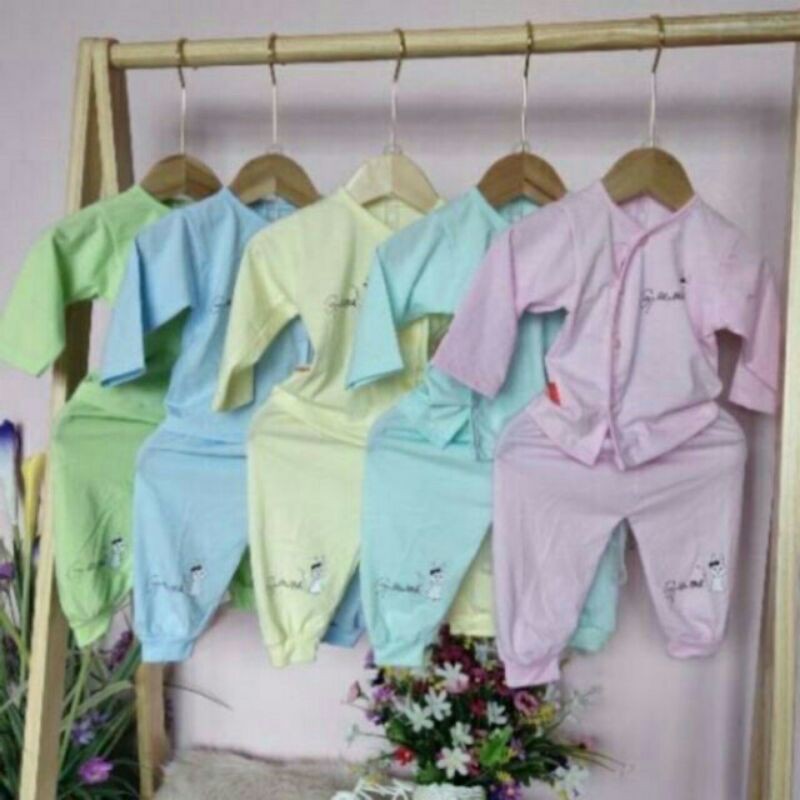 Bộ quần áo Minh Đức dài tay vạt chéo cho bé (nhiều màu)