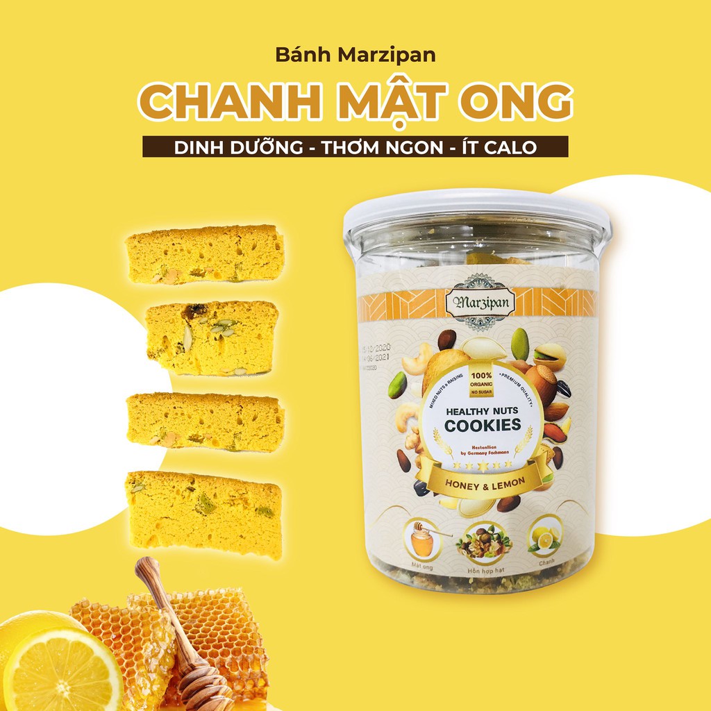 [ORGANIC] Bánh CHANH & MẬT ONG bổ sung dinh dưỡng, tăng sức đề kháng, ăn vặt healthy- KHÔNG ĐƯỜNG