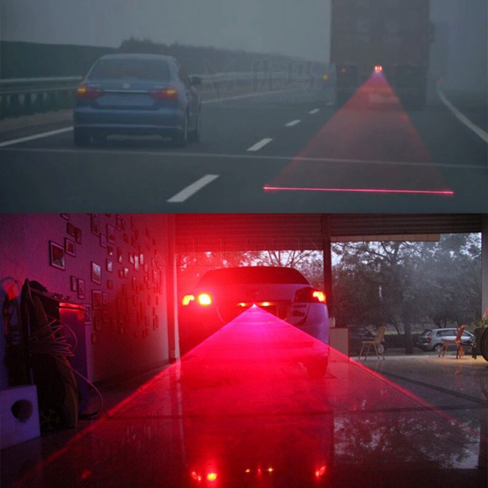 Đèn cảnh báo laser gắn ở đuôi xe chống va đập dành cho xe hơi