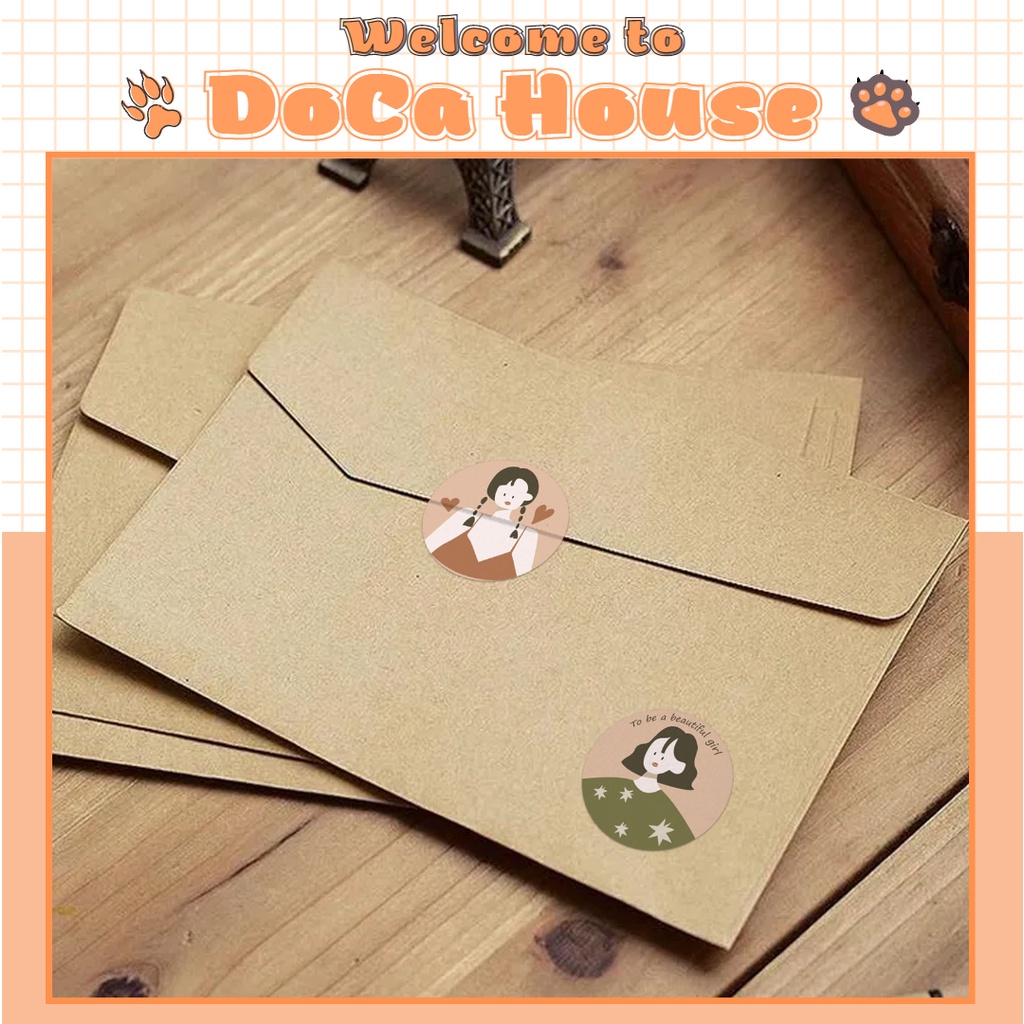Cuộn 500 Nhãn Dán Sticker Thank You Nhiều Mẫu Hình Đáng Yêu