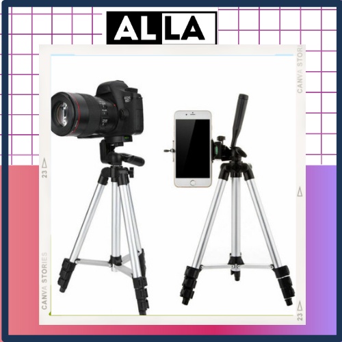 Tripod chụp hình máy ảnh, điện thoại Tripod TF - 3110, chụp ảnh livetream, Chân đế điện thoại quay tiktok - ALLA