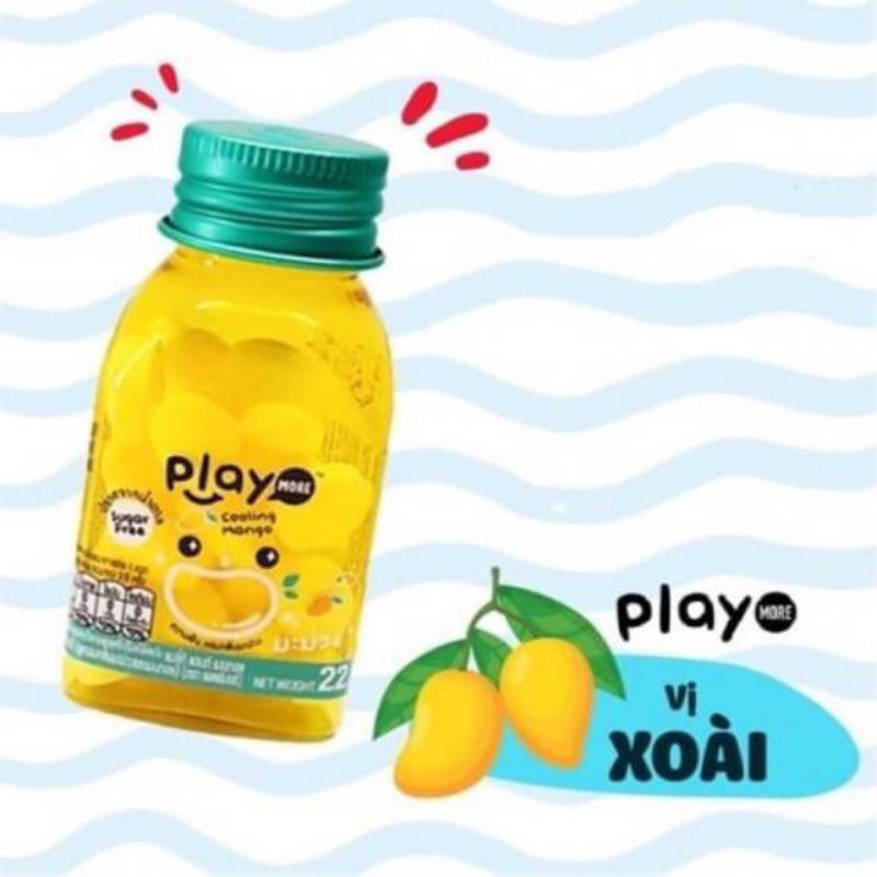 Kẹo Ngậm Play More Thái Lan Dạng Hũ 22g