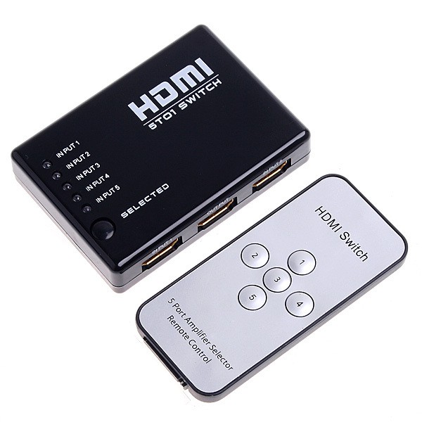 HDMI Switch 5 in 1 out 5 cổng vào 1 cổng ra có điều khiển